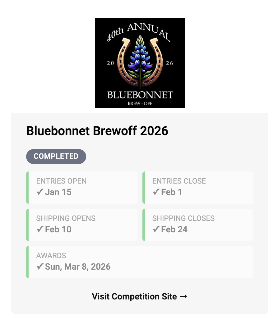 Completed Event Card